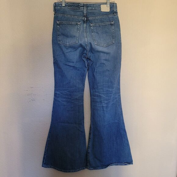 AG Adriano Goldschmied Iva High Rise Bell Bottom Flare Jeans Womens 29 Blue 70s - Picture 8 of 8